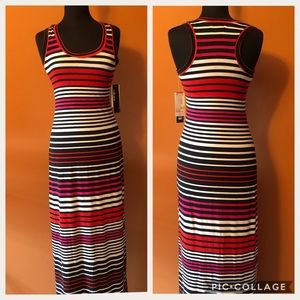 New Takara Striped Sleeveless Maxi Dress